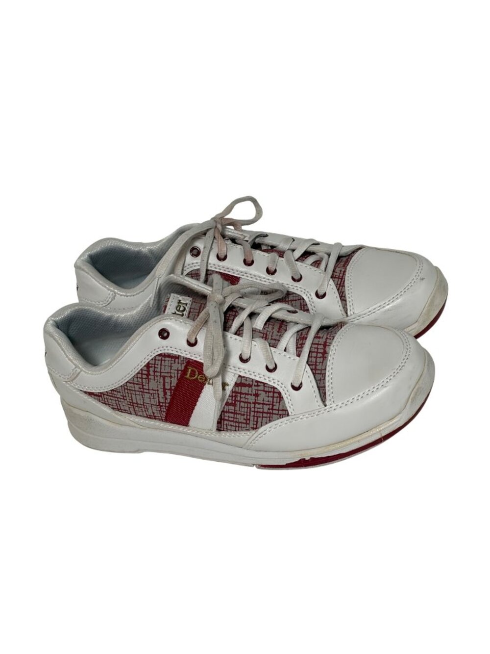Dexter Womens Size 9 M Red White Bowling Shoes Lace Tie Up Sneaker
